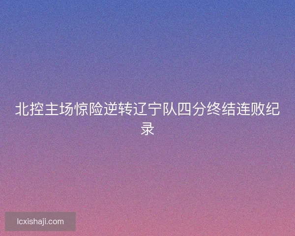 北控主场惊险逆转辽宁队四分终结连败纪录